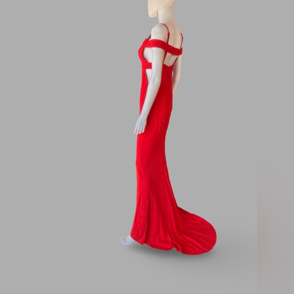 NWT Lovers and Friends Cece Gown Maxi Dress Red Rose Large - Picture 5 of 11